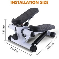 Mini Steppers For Exercise With Resistance Bands And LCD Monitor Without Battery