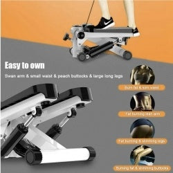 Mini Steppers For Exercise With Resistance Bands And LCD Monitor Without Battery
